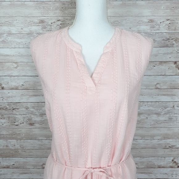 Style & Co Sleeveless Dress Tie Waist Pink 551 - Picture 3 of 8